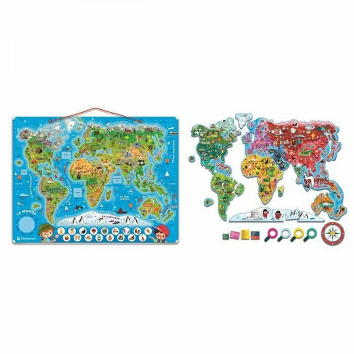 Puzzle Clementoni Magnétique Mappemonde 110 Pièces