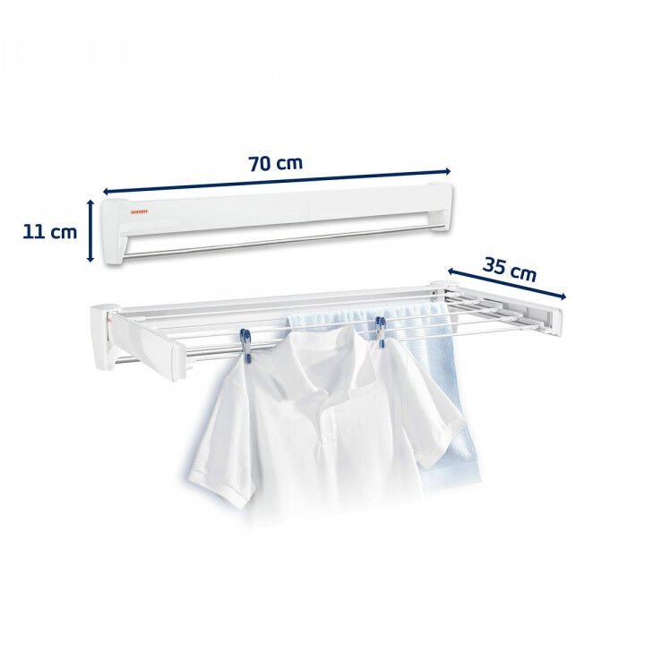 Waslijn Leifheit Wit Metaal 72 x 37 cm