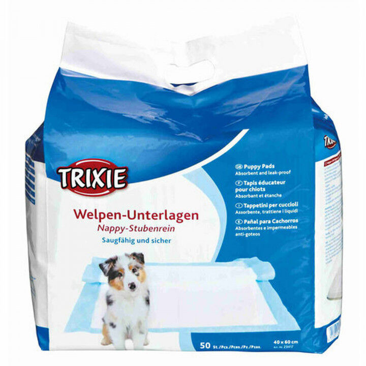 Puppy training pad Trixie Puppy Nappy 40 x 60 cm 40 × 60 cm White 50 Units