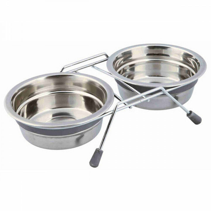 Dog Feeder Trixie Stainless steel 450 ml Double 2 × 0,45 L