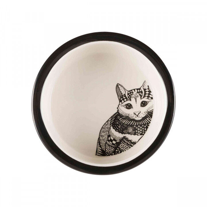 Pet feeding dish Trixie White Black 300 ml 0,3 L Ceramic