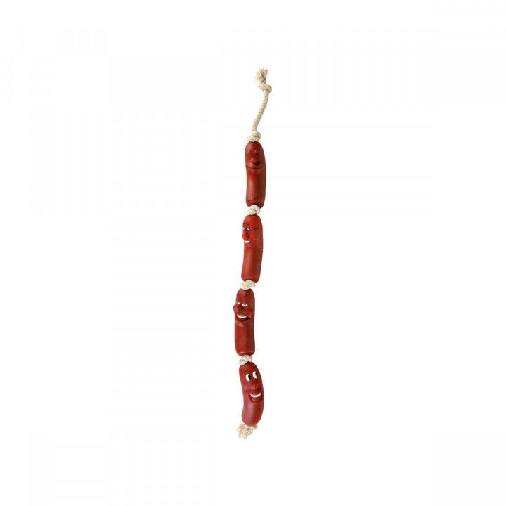 Jouet pour chien Trixie Sausages on a Rope 75 cm Marron Autocollants Saucisses
