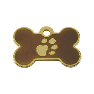 Identification plate for collar Imarc Bone Brown Golden