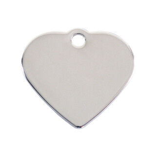 Identification plate for collar Imarc Heart Silver