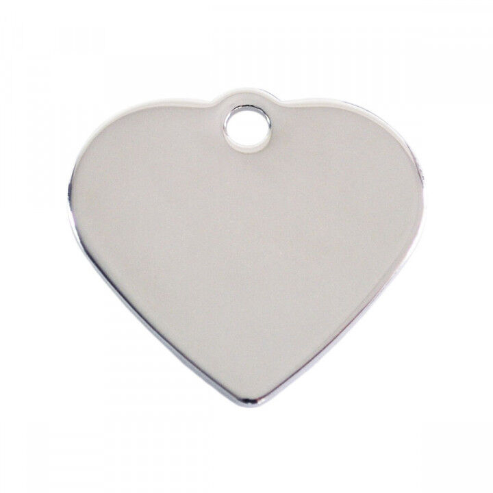 Identification plate for collar Imarc Heart Silver