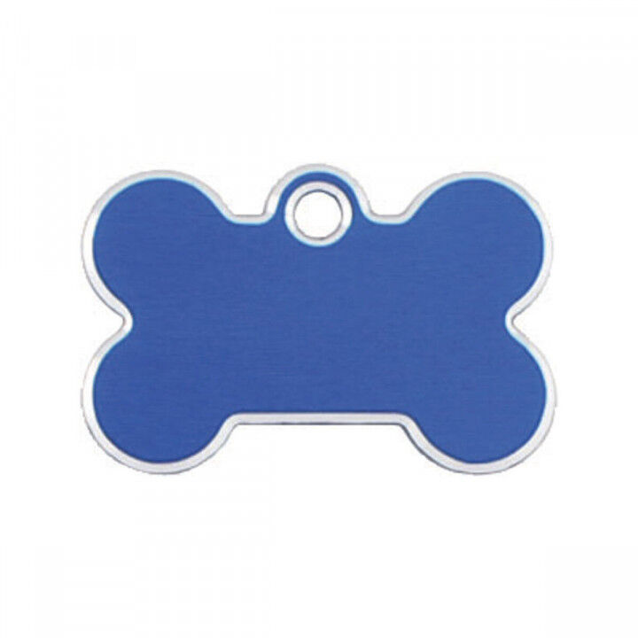 Plaque d'identification pour collier Imarc Bone Bleu