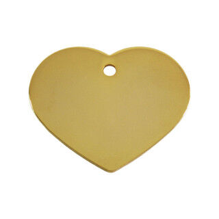 Plaque d'identification pour collier Imarc Heart Jaune Doré