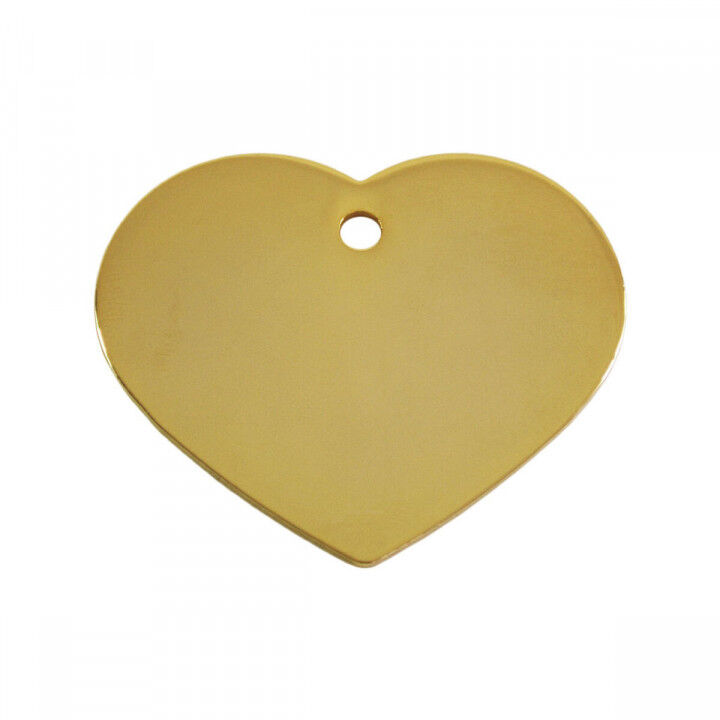 Identification plate for collar Imarc Heart Yellow Golden
