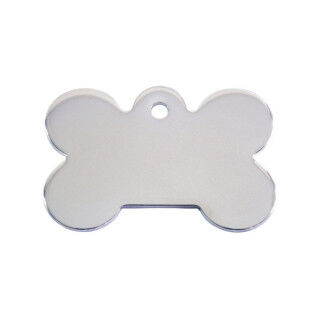 Placa identificativa para collar Imarc Bone Plateado