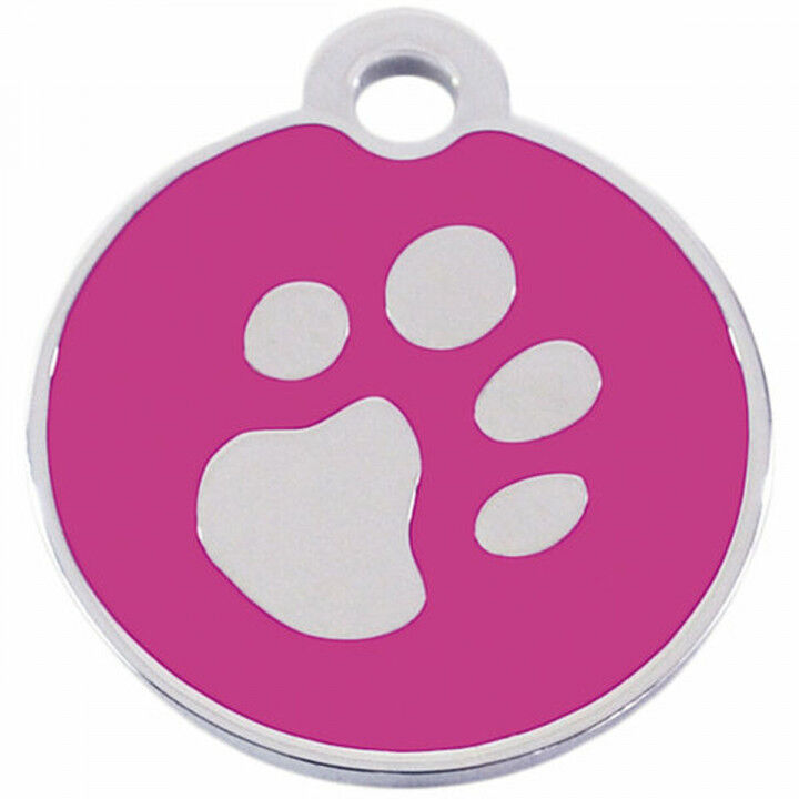 Identification plate for collar Imarc Circle Pink Silver