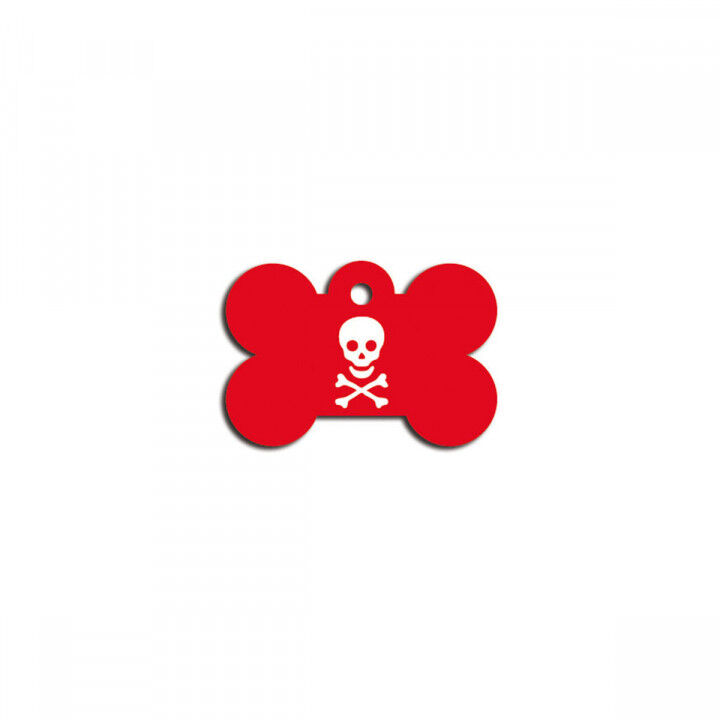 Plaque d'identification pour collier Imarc Bone Rouge