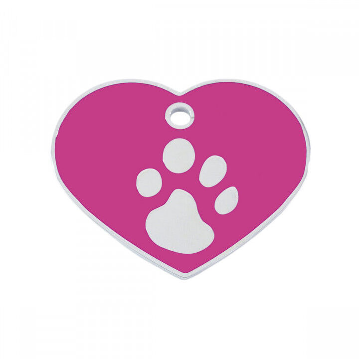 Identifikationsschild für Halsband Imarc Heart Rosa Silberfarben