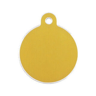 Plaque d'identification pour collier Imarc Circle Jaune Doré