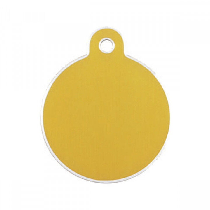 Identification plate for collar Imarc Circle Yellow Golden