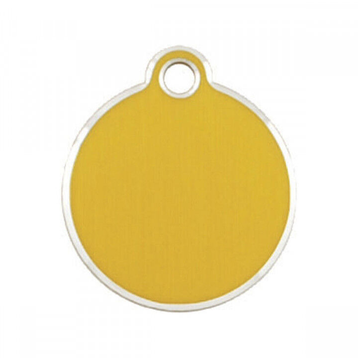 Identification plate for collar Imarc Circle Yellow Golden
