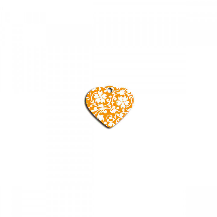 Naamplaatje voor halsband Imarc Heart Geel Oranje