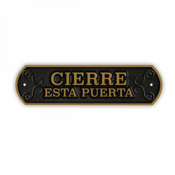 Distintivo Magnet & Steel Cierre esta puerta 24 x 7,2 cm