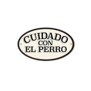 Badge Magnet & Steel Cuidado con el Perro 16,3 x 9,5 cm