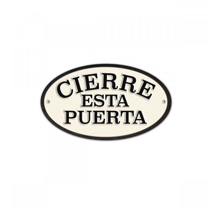 Badge Magnet & Steel Cierre esta Puerta 16,3 x 9,5 cm