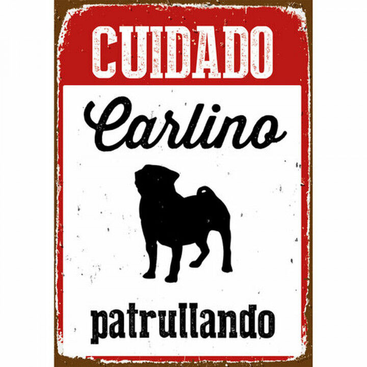 Plaat Magnet & Steel Cuidado Carlino Patrullando 14,8 x 21 cm