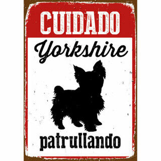 Distintivo Magnet & Steel Cuidado Yorkshire Patrullando 14,8 x 21 cm