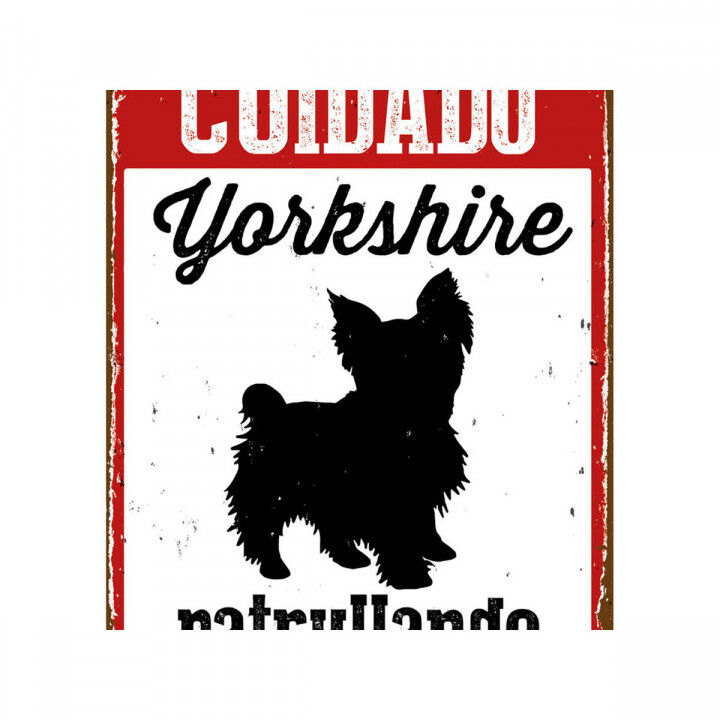 Distintivo Magnet & Steel Cuidado Yorkshire Patrullando 14,8 x 21 cm