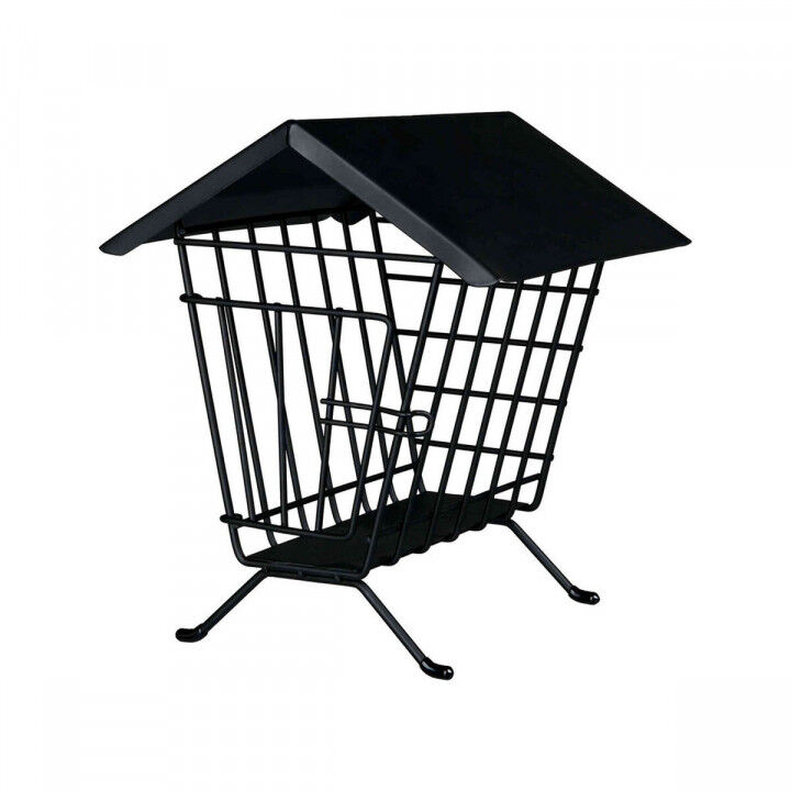Mangiatoia Trixie Nero Metallo 20 × 23 × 20 CM Fieno