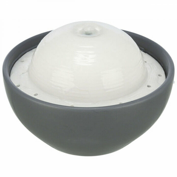 Pet Water Fountain Trixie FuenteVital Dome White Grey Ceramic