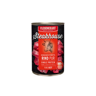 Nassfutter Fleischeslust Pure 400 gr Rindfleisch