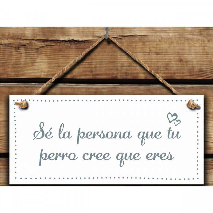 Decorazione pensile Magnet & Steel Sé la persona que tu perro cree que eres 13 x 13 x 0,8 cm