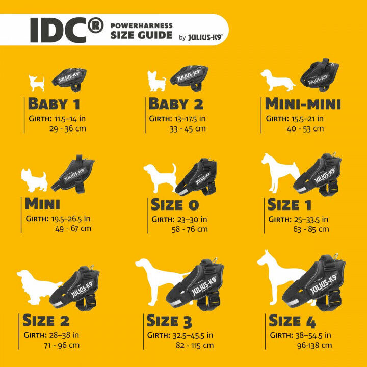 Imbracatura per Cani Julius K9 IDC Giallo L 1