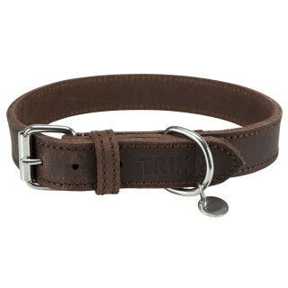 Hondenhalsband Trixie Rustic Donkerbruin M/L 42-48 cm