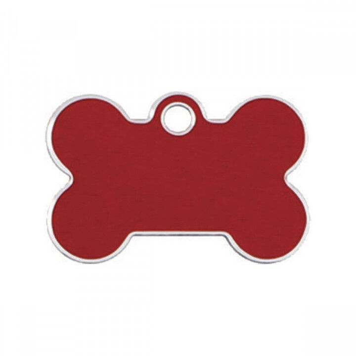 Plaque d'identification pour collier Imarc Bone Rouge