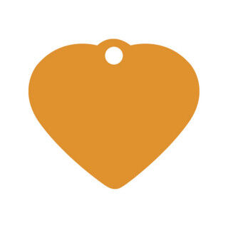 Plaque d'identification pour collier Imarc Heart Orange