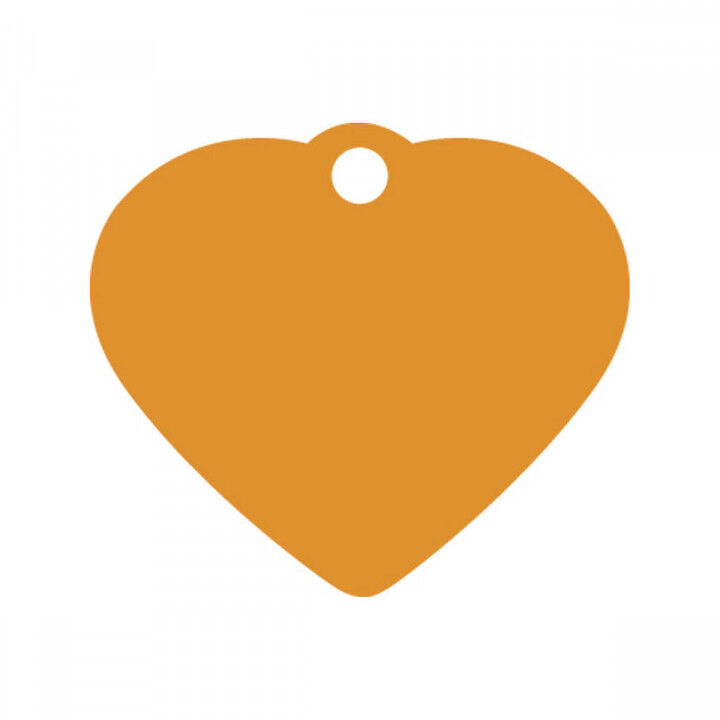 Naamplaatje voor halsband Imarc Heart Oranje