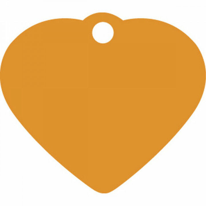 Placa identificativa para collar Imarc Heart Naranja