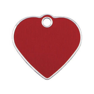 Placa identificativa para collar Imarc Heart Rojo