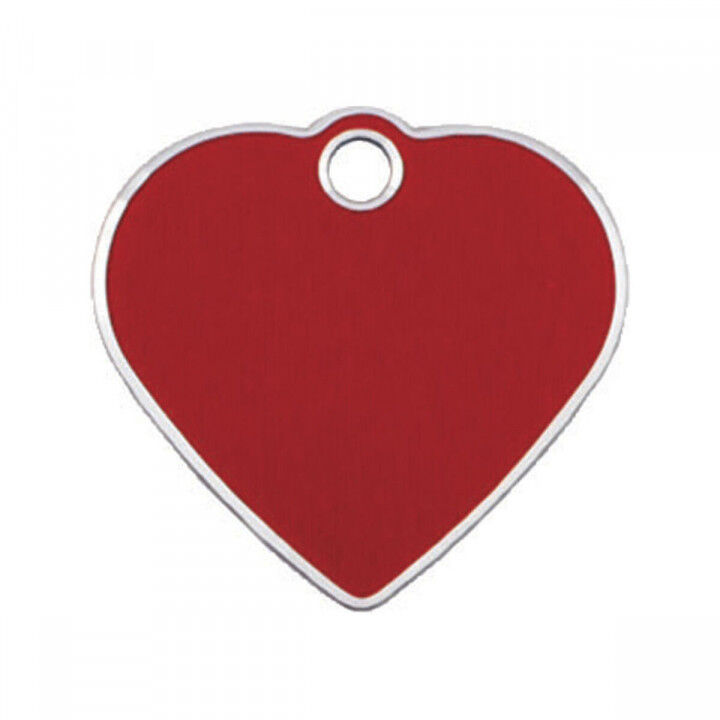 Identification plate for collar Imarc Heart Red