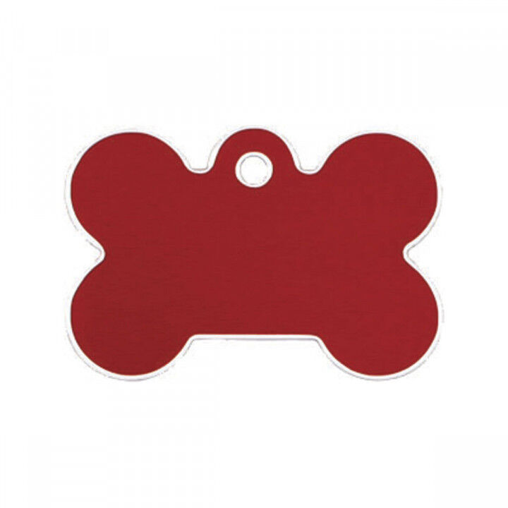 Placa identificativa para collar Imarc Bone Rojo