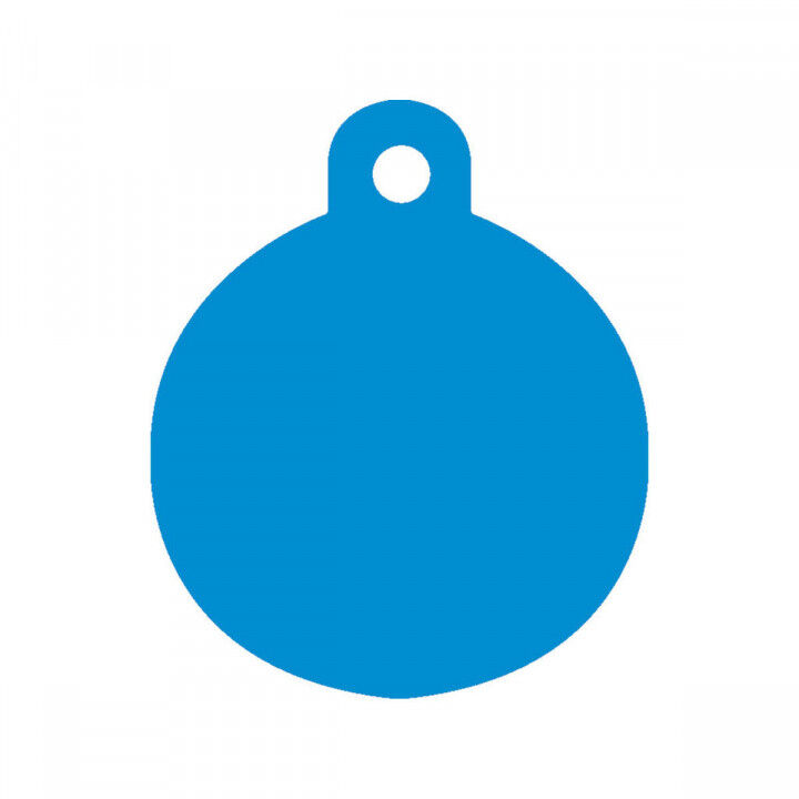 Targhetta per collana Imarc Circle Azzurro