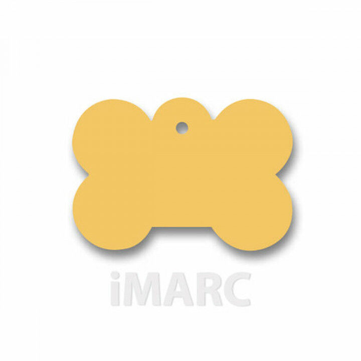 Placa identificativa para collar Imarc Bone Amarillo