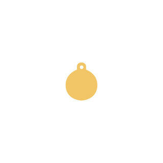 Targhetta per collana Imarc Circle Giallo