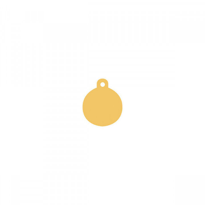 Targhetta per collana Imarc Circle Giallo