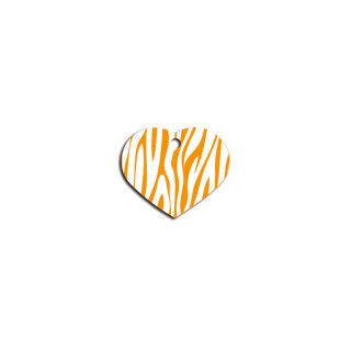 Targhetta per collana Imarc Heart Giallo Arancio