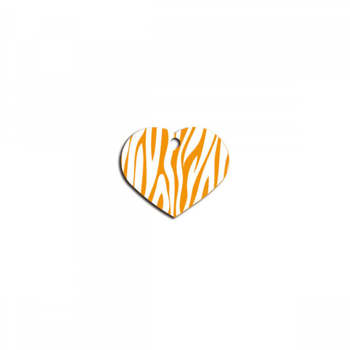 Plaque d'identification pour collier Imarc Heart Jaune Orange