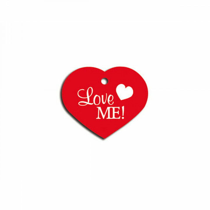 Naamplaatje voor halsband Imarc Heart Rood