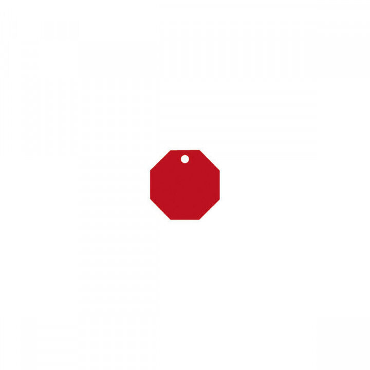 Targhetta per collana Imarc STOP Rosso
