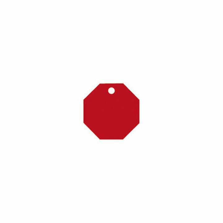 Targhetta per collana Imarc STOP Rosso