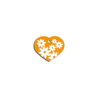 Placa identificativa para collar Imarc Heart Amarillo Naranja