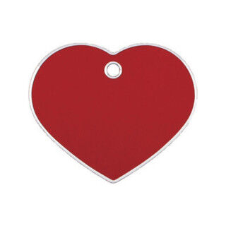 Identification plate for collar Imarc Heart Red